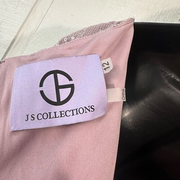 JS Collections Arabella Pink Purple Gown Size 12 NWT - Picture 5 of 13